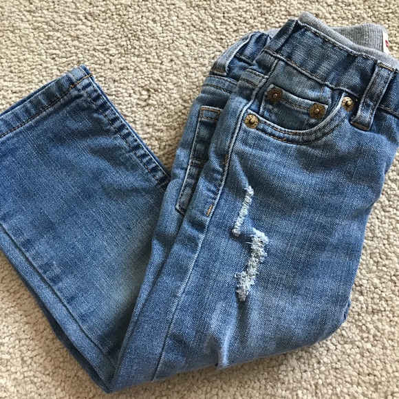 ripped pull on jeans